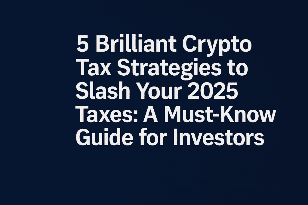 Crypto Tax Strategies to Slash Your 2025 Taxes