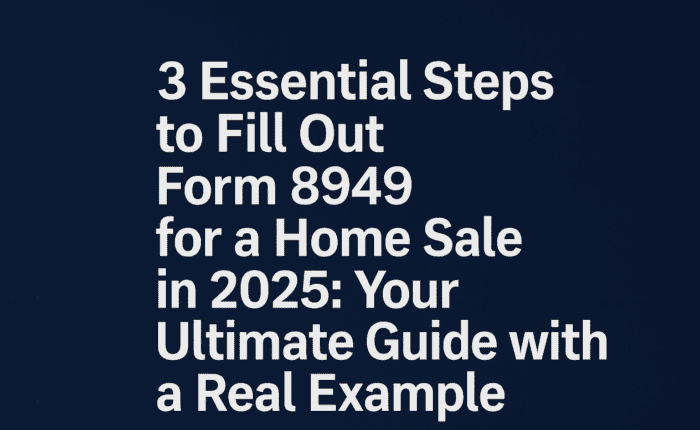 Fill Out Form 8949 for a Home Sale in 2025